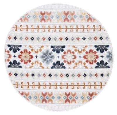 Image de carpetfine Tapis rond extérieur Deja Ø 120 cm Crème