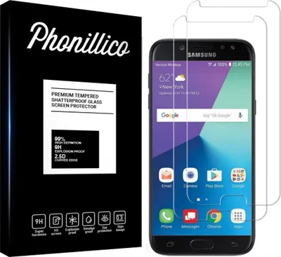 Zdjęcie produktu dla Szkło hartowane do Samsung Galaxy J7 2017 J730 [2 sztuki] Folia ochronna na ekran odporna na zarysowania Phonillico®
