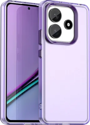 Obrázek produktu pro Pouzdro pro Xiaomi Redmi Note 14 5G, tenké poloprůhledné matné nárazuvzdorné pouzdro na telefon Fialová