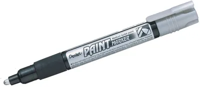 Produktbild von Lackmarker 2,0mm Rundspitze silber Packung mit 12 Stück