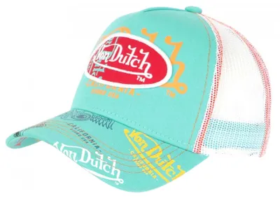 Produktbild von Von Dutch Originals Trucker Cap - PATCH ALLOVER LOGO Light Green