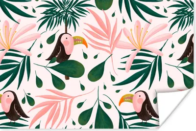 Produktbild von MuchoWow® Poster Tukan - Vogel - Blatt - Dschungel 60x40 cm - Schlafzimmerdekoration