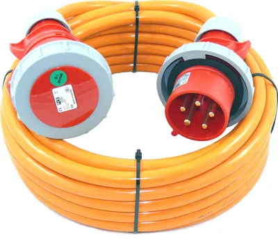 Produktbild von CEE Verlängerungskabel Starkstrom wasserdicht H07BQ 5G6 5x6 32A IP67 5-50m, Größe:5G6/ 30m