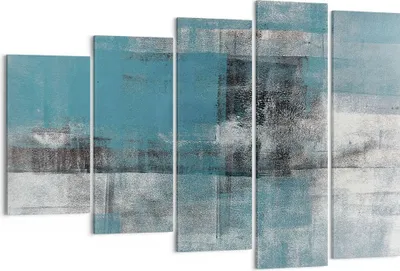 Produktbild von Bild auf Leinwand - Leinwandbild - 5 Teile - Abstraktion Modern Gürtel - 150x100cm - Wand Bild - Wanddeko - Wandbilder - Leinwanddruck - Bilder - Wanddekoration - Leinwand bilder - EG150x100-4283