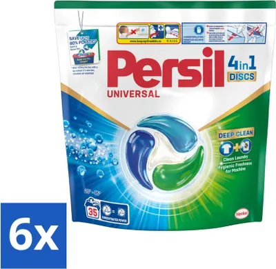 Produktbild von Persil - Waschmittel - Universal-Discs - Für weiße Wäsche - 35 Wäschen - Vorteilspack - 6 Stücke