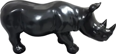 Image de Figurine abstraite de rhinocéros en plastique de couleur naturelle