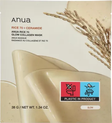 Obrázok produktu pre ANUA Rice 70 Glow Collagen Mask 4er Pack