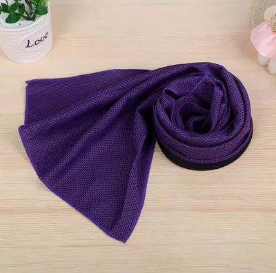 Produktbild von Kühlendes Sporthandtuch Fitness Abkühlung Handtuch Kühlhandtuch Kühltuch Cooling Towel Sport Fitness Sporthandtücher Lila