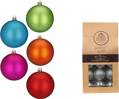Produktbild von Weihnachtskugeln MilleFiori | Ø 4 cm | 26 Stück | Kunststoff bruchsicher