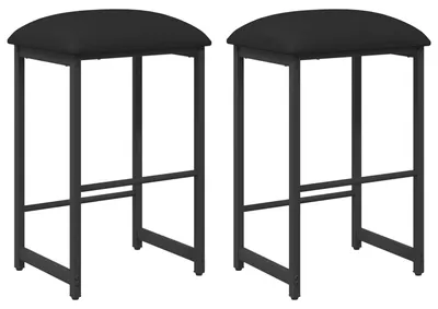 Produktbild von vidaXL Barhocker 2 stk. Schwarz 40 x 32 x 64 cm Holzwerkstoff