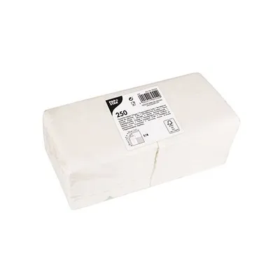 Produktbild von Papstar Servietten, 2-lagig 1/4-Falz 25 cm x 25 cm weiß, 8 x 250 Stück