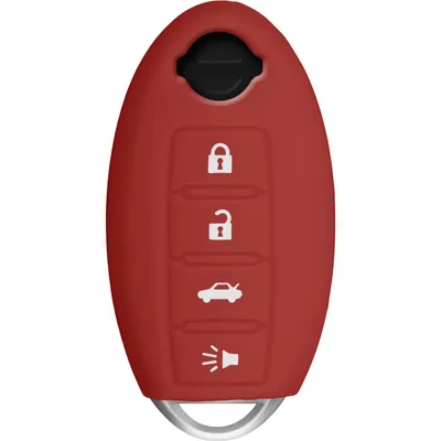 Produktbild von PhoneNatic Silikon Schlüssel Hülle kompatibel mit der Nissan Teana / TIIDA 4-Tasten Fernbedienung in rot Funkschlüssel 4-Key