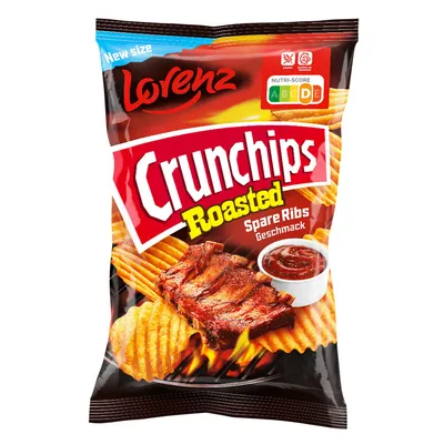Produktbild von Crunchips Roasted Spare Ribs Kartoffel Chips Fleisch Geschmack 110g