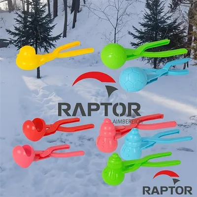 Produktbild von 4er-Set Schneeballformer – Enten-, Herz-, Fußball- & Schneemannform – Zufällige Farben – Schneeball-Zange aus Kunststoff – Winterspielzeug für Kinder & Erwachsene – 18,5 cm