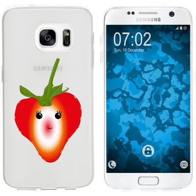 Produktbild von PhoneNatic Case kompatibel mit Samsung Galaxy S7 Silikon-Hülle Sommer Erdbeere M4