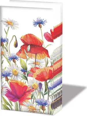 Produktbild von Taschentücher - Poppies and cornflowers