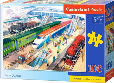Zdjęcie produktu dla Puzzle 100 elementów „Dworzec kolejowy” Castorland 111190