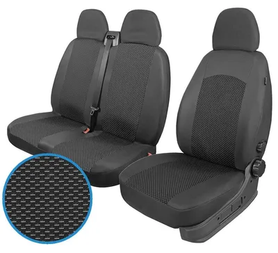 Produktbild von ATRA Sitzschonbezug Sitzbezüge Set Vorne Schwarz passend für PEUGEOT PARTNER Kasten für CITROËN BERLINGO Kasten (B9)