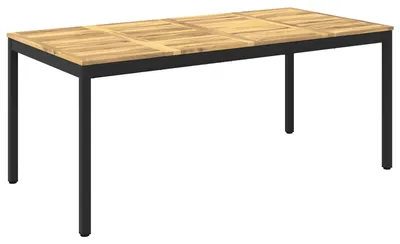 Produktbild von vidaXL Gartentisch Weiß und Schwarz 180 x 88,5 x 75 cm