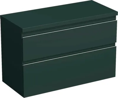 Produktbild von Jungborn Waschtischunterschrank TRENTA BxHxT 96,7 x 64,6 x 44,5 cm Frontfarbe grün salvia matt TRE DESK 100 2Z S A9146