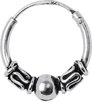 Produktbild von 925 Silber Single Ohrring Keltische Creole Gothic Celtic Bali Einzel 12mm 5044