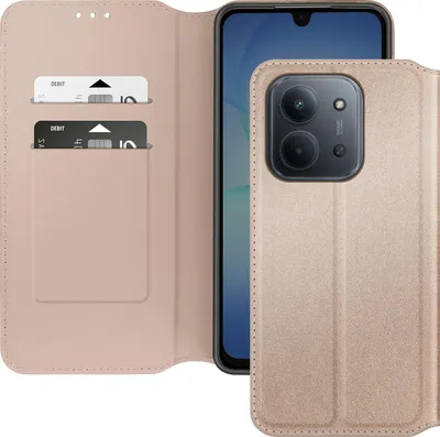 Immagine prodotto di Avizar, Custodia Flip Xiaomi Redmi 15C magnetica con funzione di supporto per carte, oro