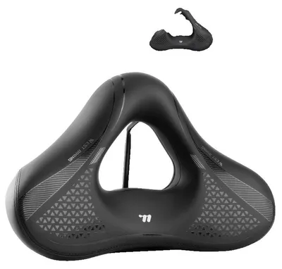 Image de Selle de vélo, design confortable et absorbant les chocs, convient aux hommes et aux femmes, dimensions : 26x19x8 cm
