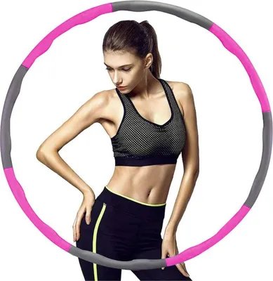 Immagine prodotto di HULA HOP IN SCHIUMA PER LO SPORT, IL DIMAGRIMENTO E IL FITNESS ROSA-GRIGIO 1 kg 95 cm