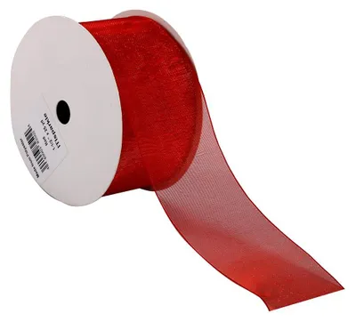 Organzaband 22 m x 38 mm, Braun, Polyester