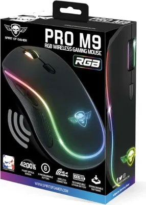 Image de Spirit Of Gamer Pro M9 Souris de jeu sans fil Transparente Transparente One Size