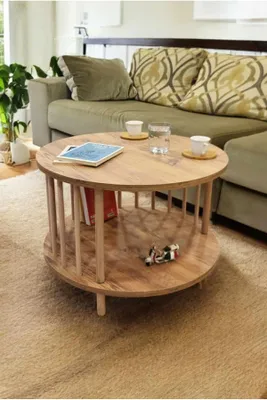 Obrázok produktu pre Skye Decor, Kvalitný konferenčný stolík (3 časti) – dub sýto modrej farby, 100% melamín | 12345