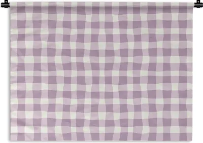 Produktbild von MuchoWow® Wandteppich Wandbehang Pastell - Lila - Muster 90x67.5 cm Tapisserie Dekoration Wandtuch - Fototeppich - Wand-Skulpturen