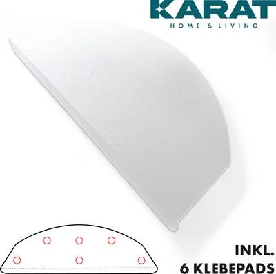 Produktbild von Stufenmatte Arktik Transparenter Treppenschutz für Innenbereiche 23,5 x 65 cm Halbrund
