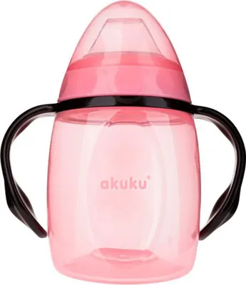 Image de Tasse anti-gaspillage avec embout souple, Akuku rose