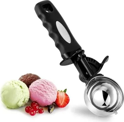 Image de JL Cuisine - Portionneuse à glace - Cuillère à soupe 3,5 - Avec levier pour le pouce - Poignée antidérapante - 55 mm