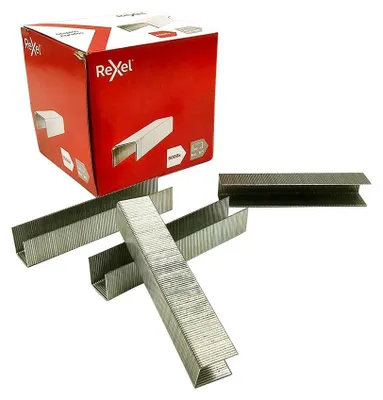 Zdjęcie produktu dla Rexel 06075, Zszywki paczka, 1,4 cm, 5000 zszywek, Srebrny, e02030, 02030, 02041, 540 g