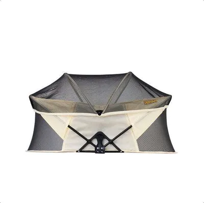 Produktbild von Deryan Deryan Infant Deluxe BabyBox Camping Kinderbett - Creme + Inklusive Matratze und Moskitonetz