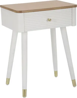 Zdjęcie produktu dla o Ferretti Matera szafka nocna 45x32x62 cm biało-brązowa