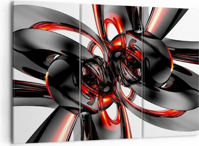 Produktbild von Bild auf Leinwand - Leinwandbild - Abstrakt Ring Glas Komposition - 105x70cm - Wand Bild - Wanddeko - Leinwanddruck - Bilder - Kunstdruck - Wanddekoration - Leinwand bilder - Wandkunst - CE105x70-1342