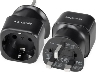 Produktbild von kwmobile Reiseadapter UK - Stromadapter für England - Schuko Stecker - Steckdosenadapter- Reisestecker - England Steckdose - Reisestecker - 2 Stück -