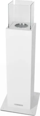 Image de Arba - Cheminée Bioéthanol, 20x20x70h cm Blanc, Capacité 0,7 lt