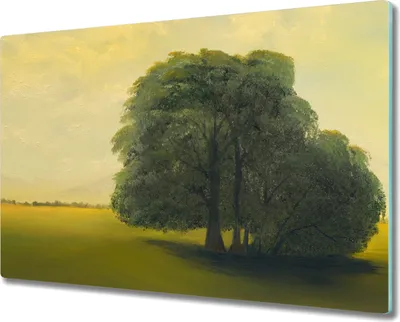 Produktbild von Coloray Hackbrett Kochplattenabdeckung Herdabdeckplatte 80x52 cm Schneidebrett Küchenbrett - Malerei Baum Himmel Feld