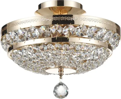 Immagine prodotto di Lampadario Maytoni Ottilia a 3 luci, ottone e cristallo, dimmerabile