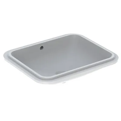 Zdjęcie produktu dla Geberit VariForm umywalka podblatowa prostokątna, 580 x 490 mm, bez otworu na baterię, z przelewem, biała