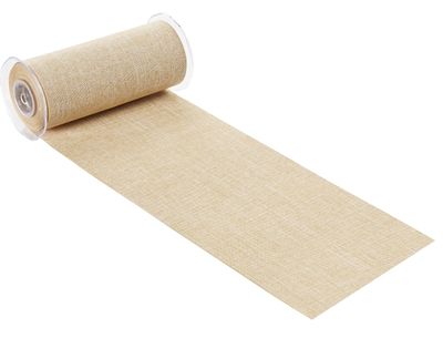 Dekostoff, 20 cm x 10 m, Leinen-optik, natur-meliert