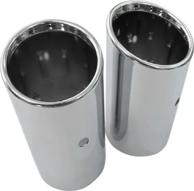 Produktbild von 2x Premium Edelstahl Endrohre Auspuff Original Qualität 71-77mm viele Fahrzeuge