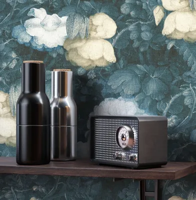 Produktbild von NEWROOM Tapete Maritana Muster Blau Vliestapete - Floral Blumen Rosen Germany