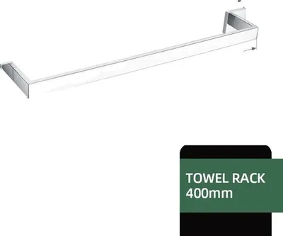Produktbild von Badezimmer-Hardware-Set, Edelstahl, Silber, Handtuchstange 400