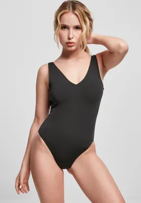 Obrázek produktu pro Dámské jednodílné plavky Urban Classics Ladies Recycled High Leg Swimsuit black - S