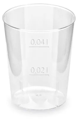 Produktbild von 500x Schnapsbecher glasklar Shotgläser Stamperl mit Eichstrich PS 2cl / 4cl